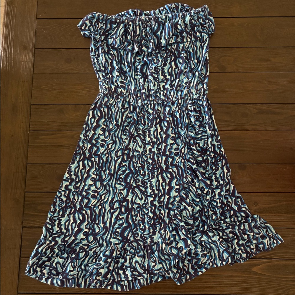 Lilly Pulitzer Strapless Bright Macy Ribbit Summer Dress - Picture 1 of 5